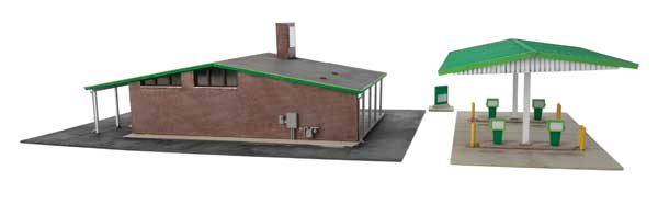 Walthers Cornerstone 933-3542 HO Scale Modernized Gas Station -- Kit