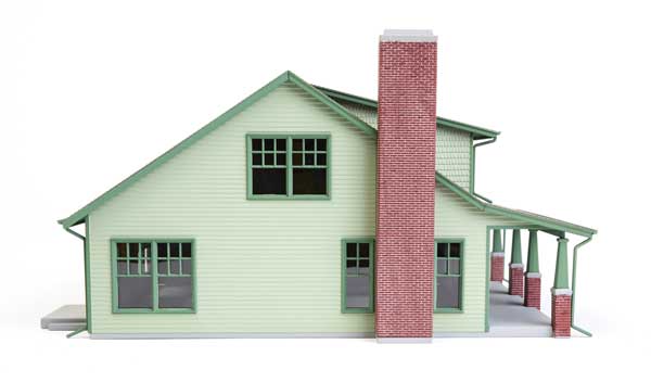 Walthers Cornerstone 933-3797 HO Scale Craftsman Bungalow -- Kit