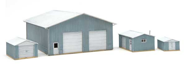 Walthers Cornerstone 933-3853 N Scale Pole Barn and Sheds -- Kit