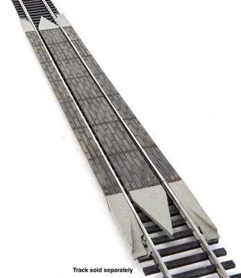 Walthers Mainline 948-83113 HO Scale Modern Wood Crossing w/Rerailer Ends - Kit