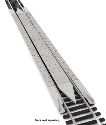 Walthers Mainline 948-83115 HO Scale Modern Concrete Crossing w/Rerailer Ends - Kit