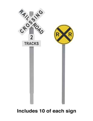 Walthers SceneMaster 949-4197 HO Scale Railroad Crossing Signs
