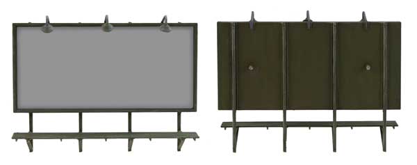 Walthers SceneMaster 949-4253 HO Scale Wall-Mounted Billboard pkg(3) -- Kit
