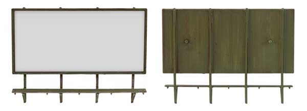 Walthers SceneMaster 949-9020 N Scale Wall Mounted Billboard pkg(3) -- Kit
