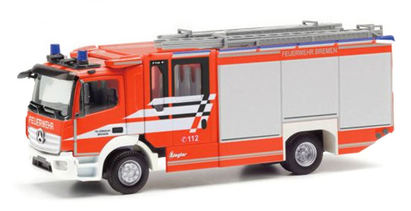 Herpa 097420 1/87 Scale Breman Fire Service - Mercedes-Benz Atego '13 Ziegler