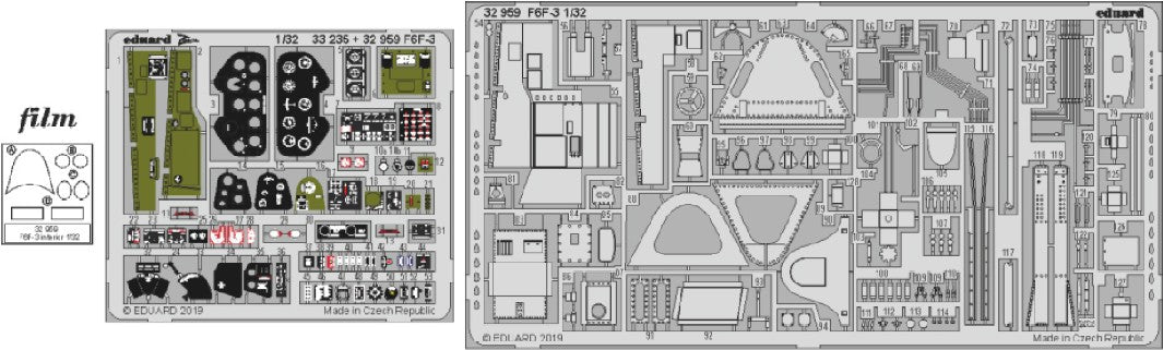 Eduard 32959 1/32 Aircraft- F6F3 for TSM (Painted)