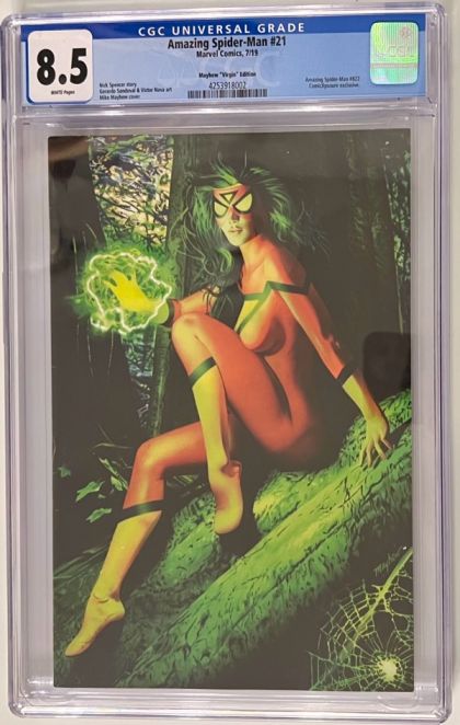 The Amazing Spider-Man Vol. 5 #21 – Mike Mayhew Exclusive Virgin Variant (Marvel, 2019) CGC 8.5