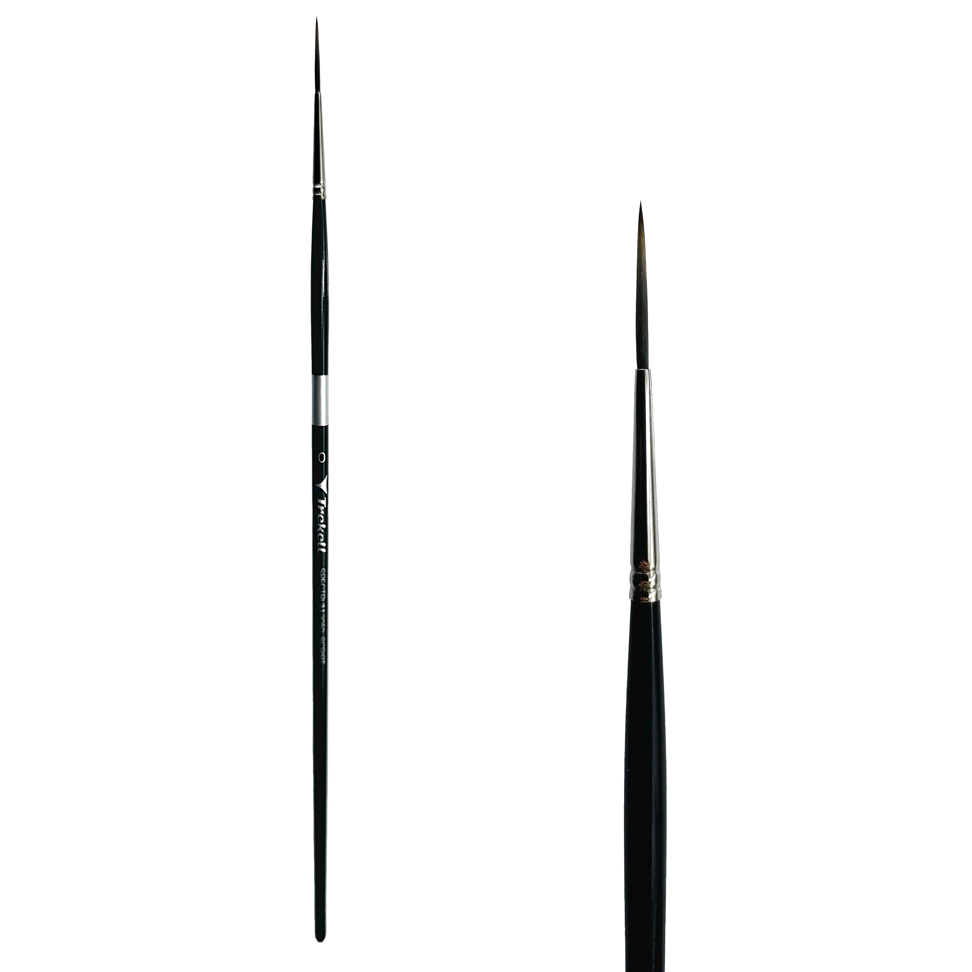 Trekell Spectrum Long Handle Artist Brush - Size #0 Script/Rigger