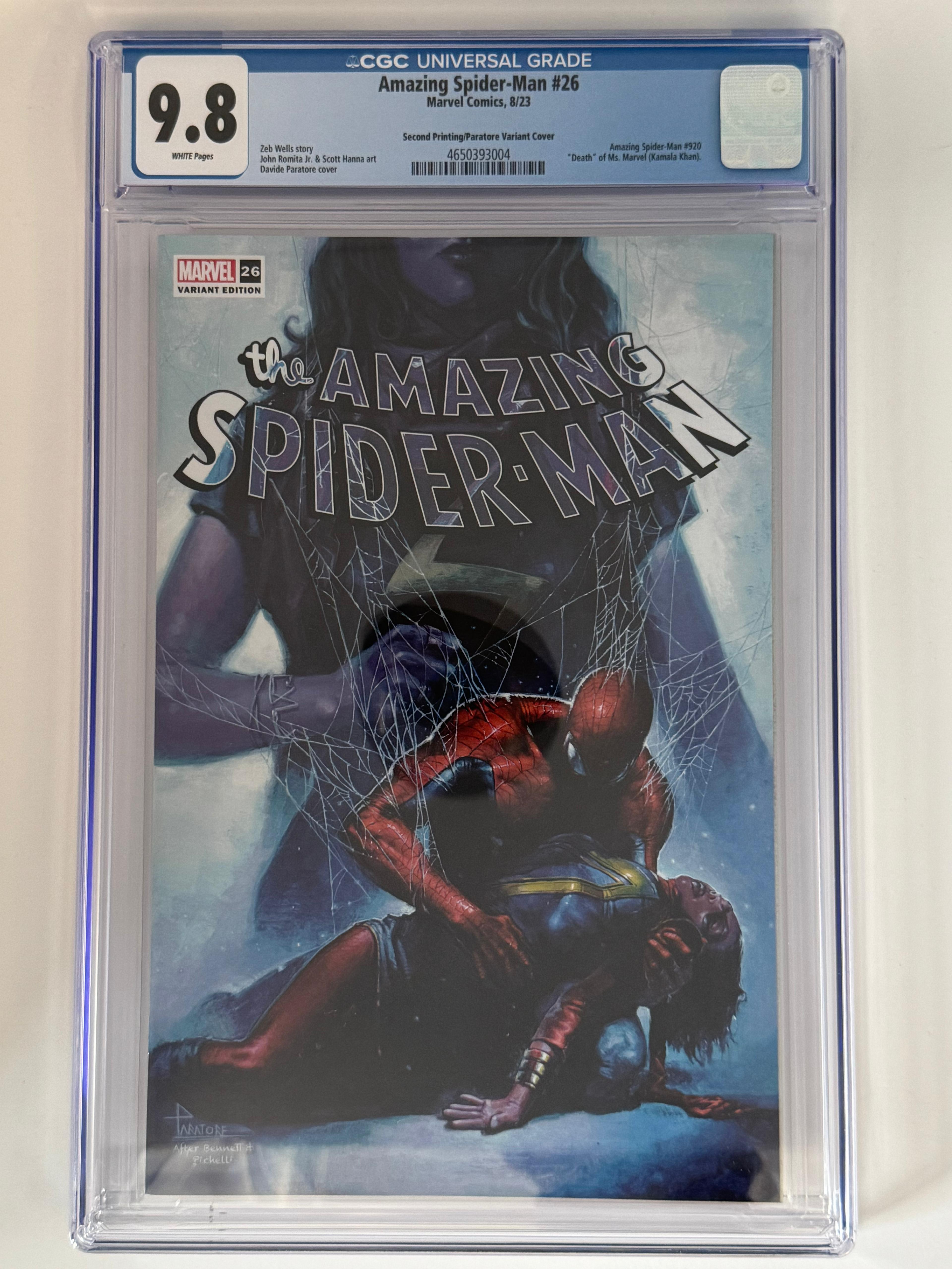 Amazing Spider-Man #26 CGC 9.8 Blue Label Paratore Exclusive Var