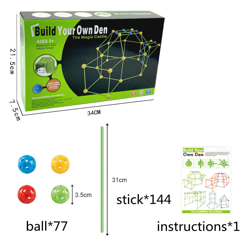 DIY Fort Building Kit – Luminous Playhouse Tent Construction Set