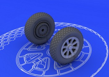 Eduard 648102 1/48 Aircraft- F6F Wheels for EDU (Resin)