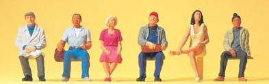 Preiser 10537 HO Scale Passengers -- Seated Passengers