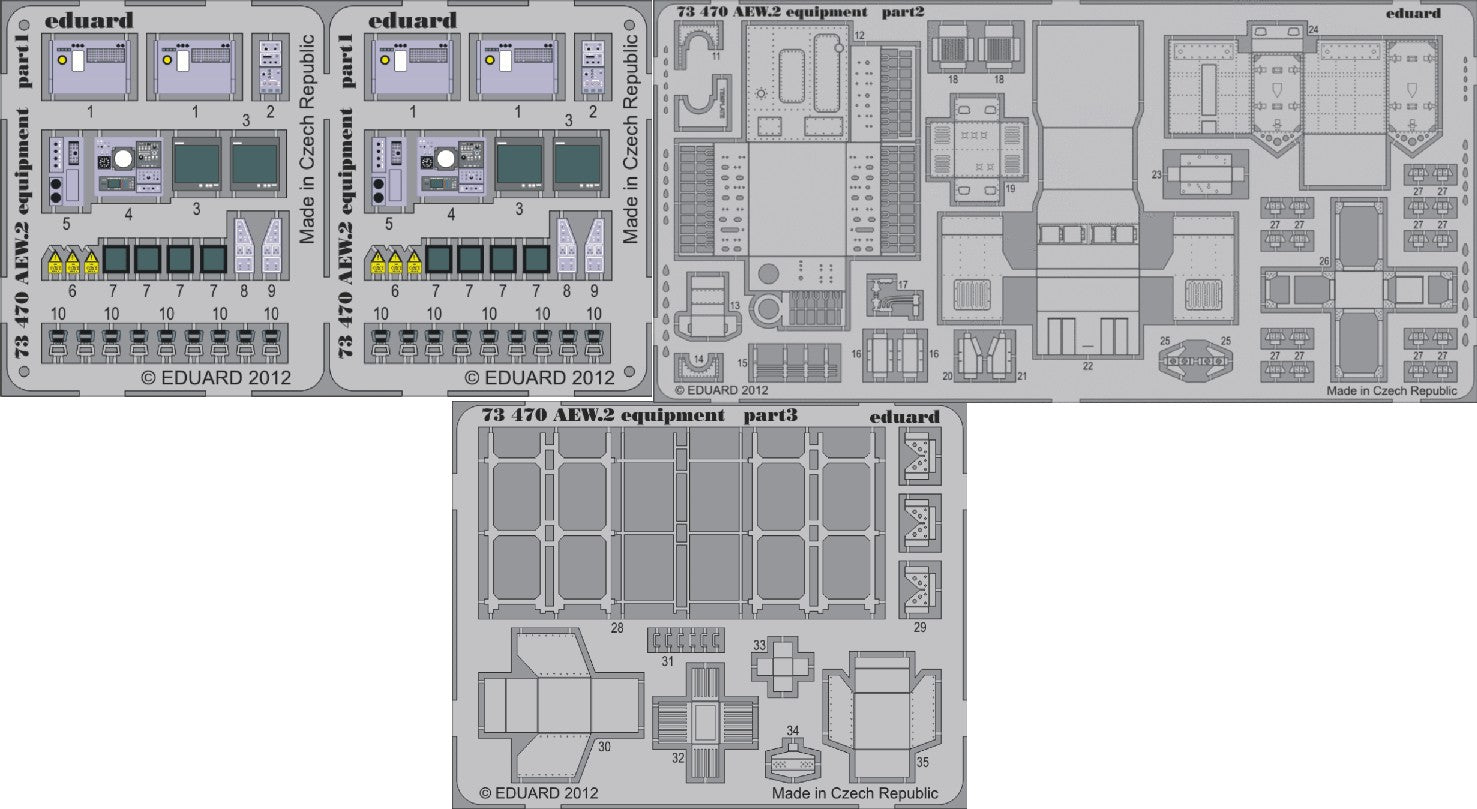 Eduard 73470 1/72 Aircraft- Sea King AEW2 Equipment for DML (Painted)