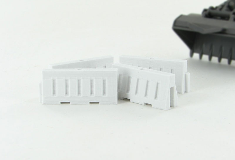 3D To Scale 50-102-WT 1/50 Scale Plastic Safety Barriers Water Filled Style