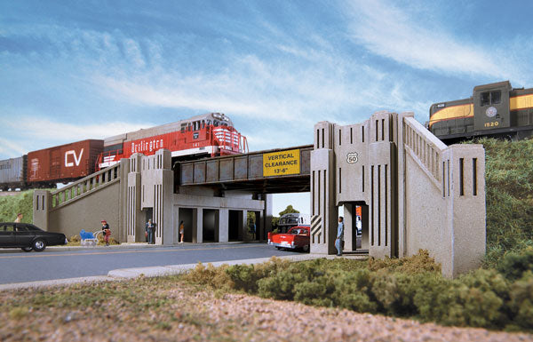 Walthers Cornerstone 933-3190 HO Scale Art Deco Highway Underpass -- Kit