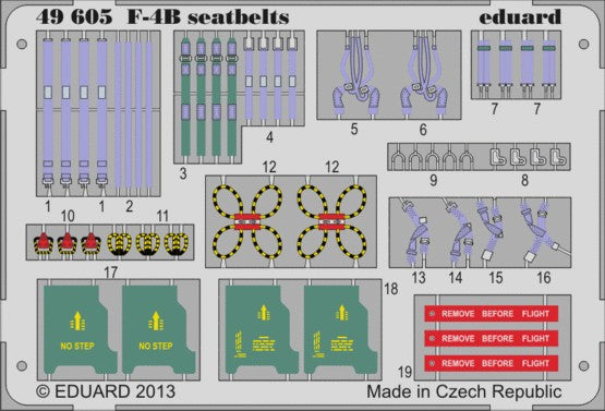 Eduard 49605 1/48 Aircraft- F4B Seatbelts for ACY (Painted)