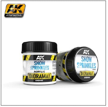 AK Interactive 8009 Diorama Series: Snow Sprinkles Texture Acrylic 100ml Bottle