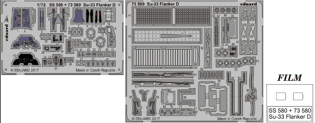 Eduard 73580 1/72 Aircraft- Su33 Flanker D for ZVE (Painted)