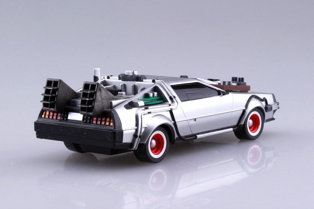 1/43 BACK TO THE FUTURE 1/43 Pullback DELOREAN from PART 3 & Rail road Model Kit