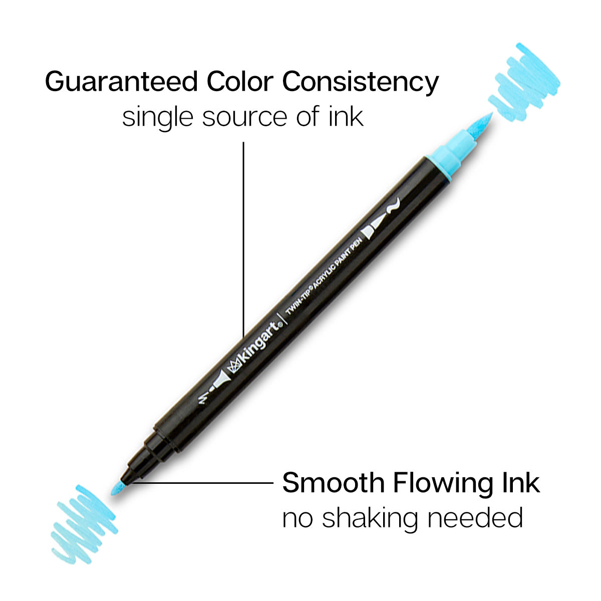 Twin-Tip™ Brush & Fine Acrylic Paint Pens 48 Colors
