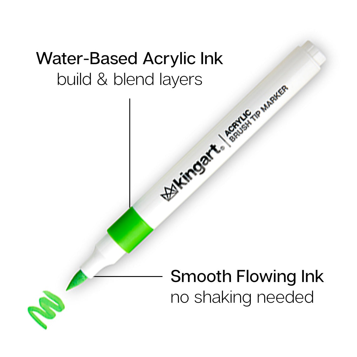 Acrylic Brush Tip Markers 24 Colors
