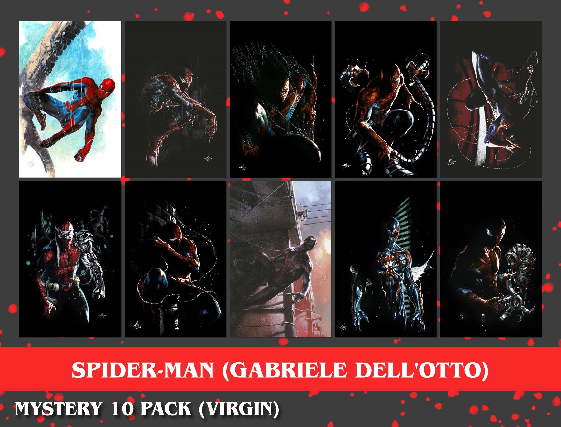 [MYSTERY 10 PACK VIRGIN] SPIDER-MAN UNKNOWN COMICS GABRIELE DELL'OTTO EXCLUSIVE VAR BUNDLE (06/21/2023)