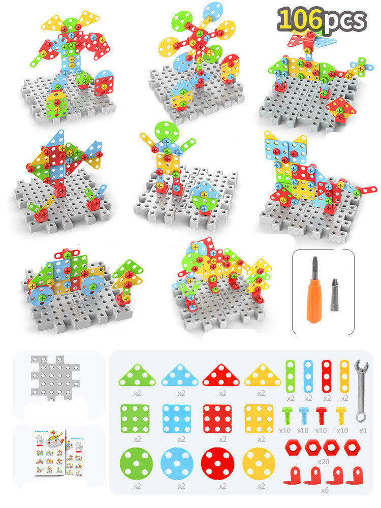 Kids Drill Puzzle Building Kit – Educational Construction Toy Set