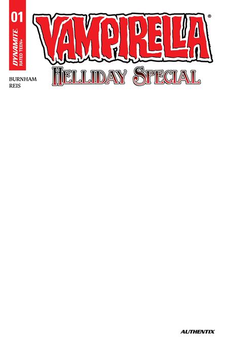 VAMPIRELLA HELLIDAY SPECIAL 2026 #1 (ONE SHOT) CVR D BLANK AUTHENTIX VAR CB (12/09/2026)