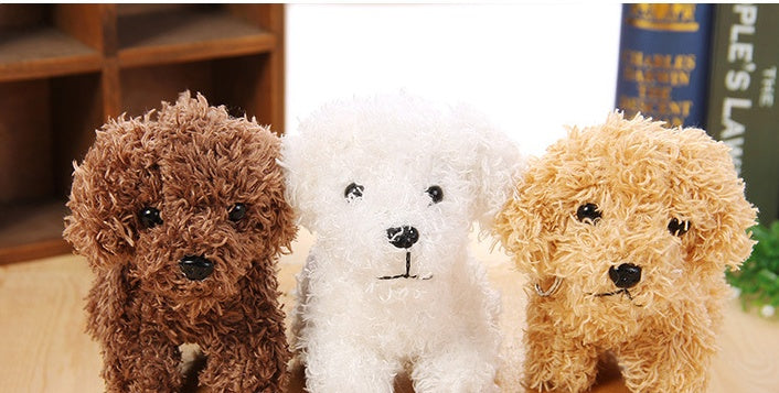 Plush Teddy Dog Pendant – Soft Stuffed Toy Keychain for Gifts and Decorations