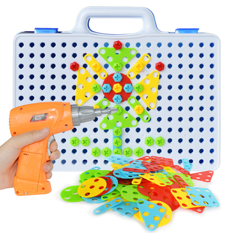 Kids Drill Puzzle Building Kit – Educational Construction Toy Set