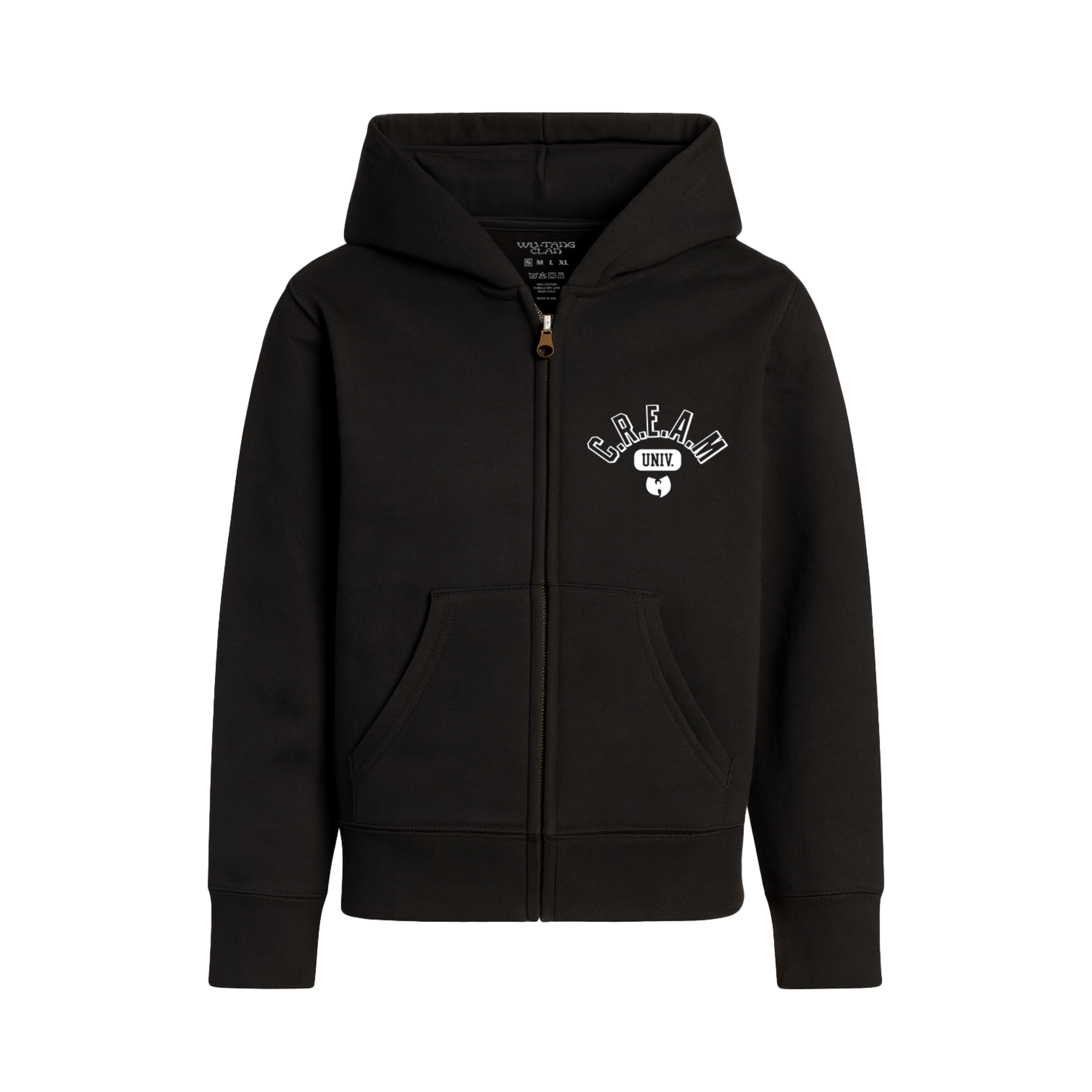 Youth C.R.E.A.M. University Zip Hoodie - Black