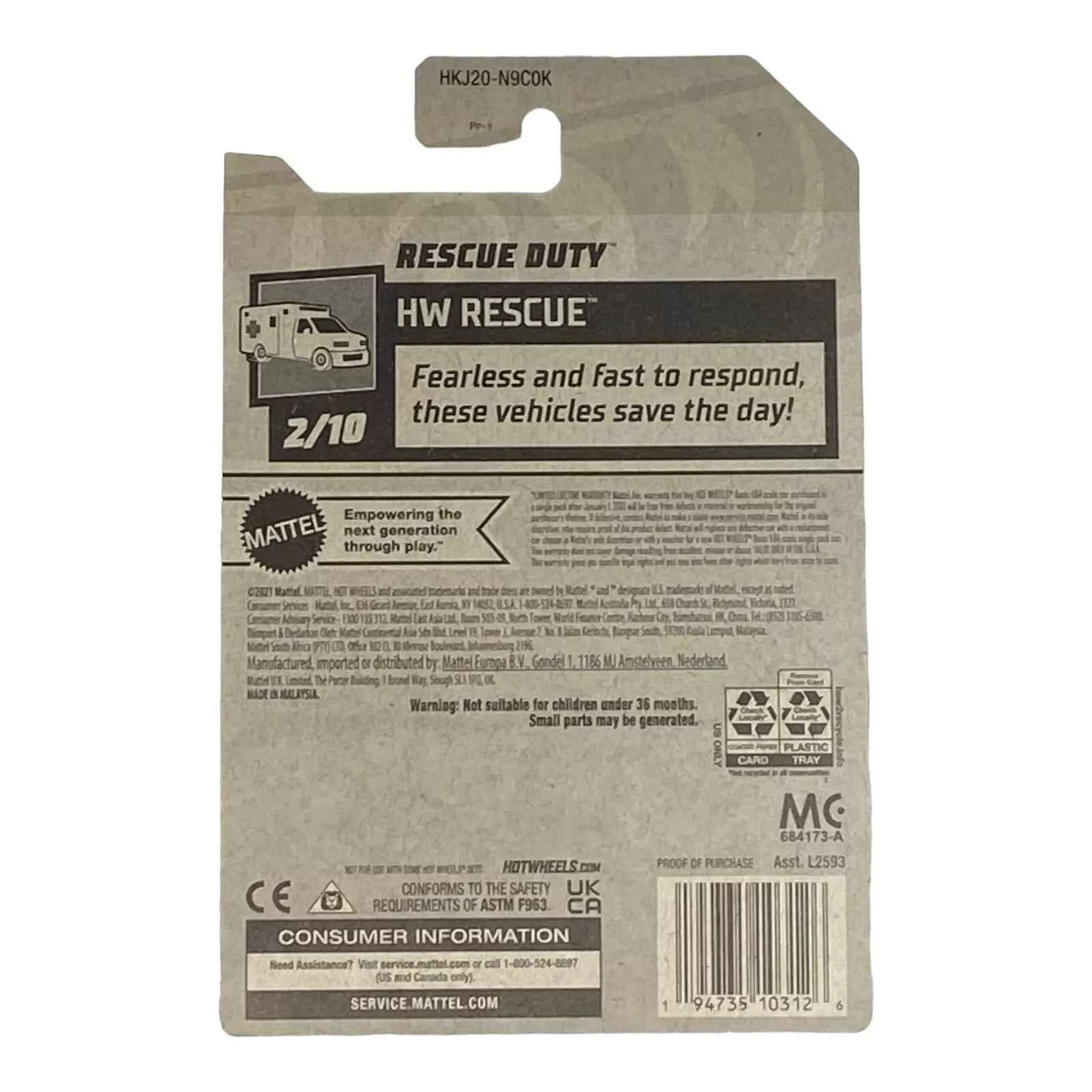 Hot Wheels Rescue Duty - Rescue Series 2/10