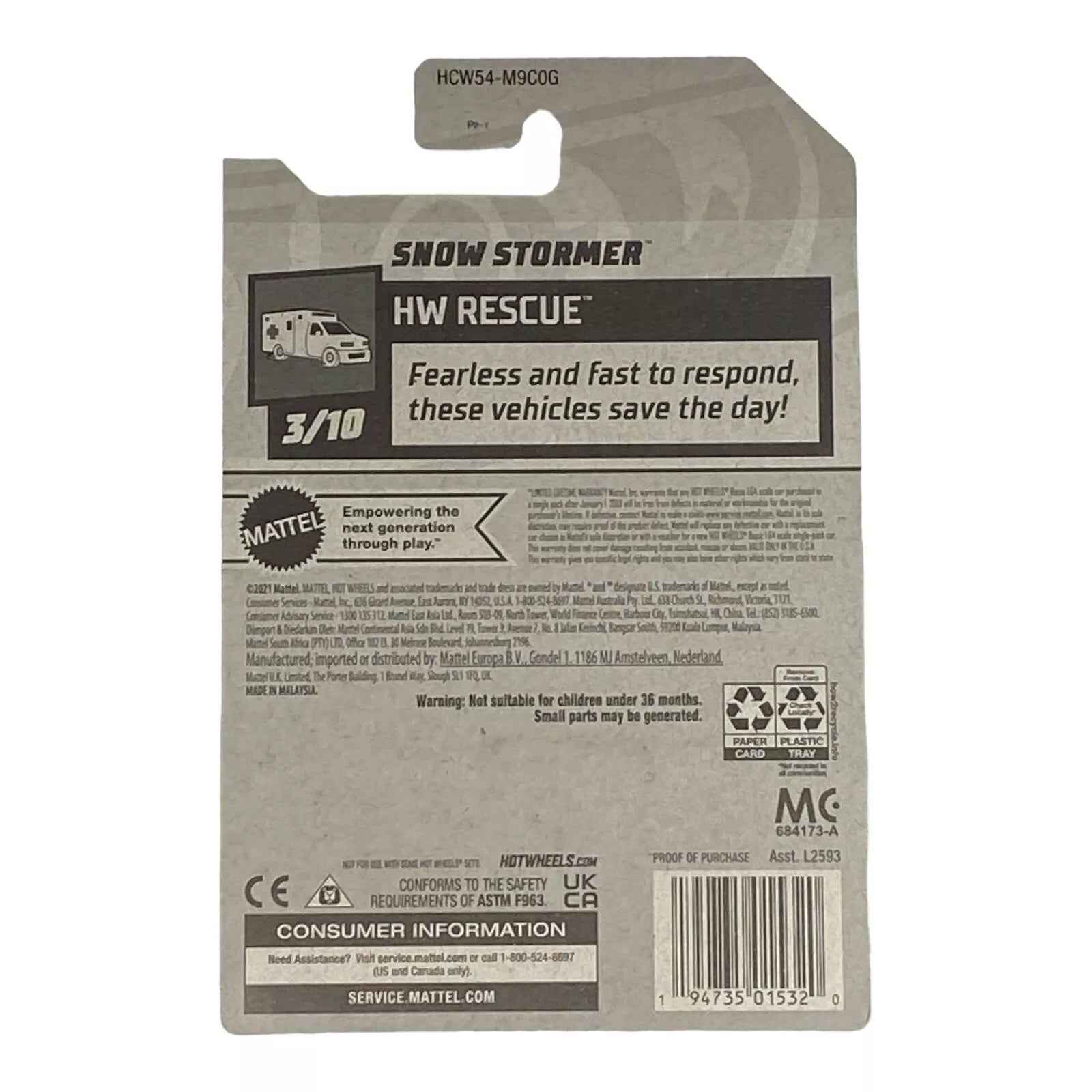 Hot Wheels Snow Stormer - Rescue Series 3/10