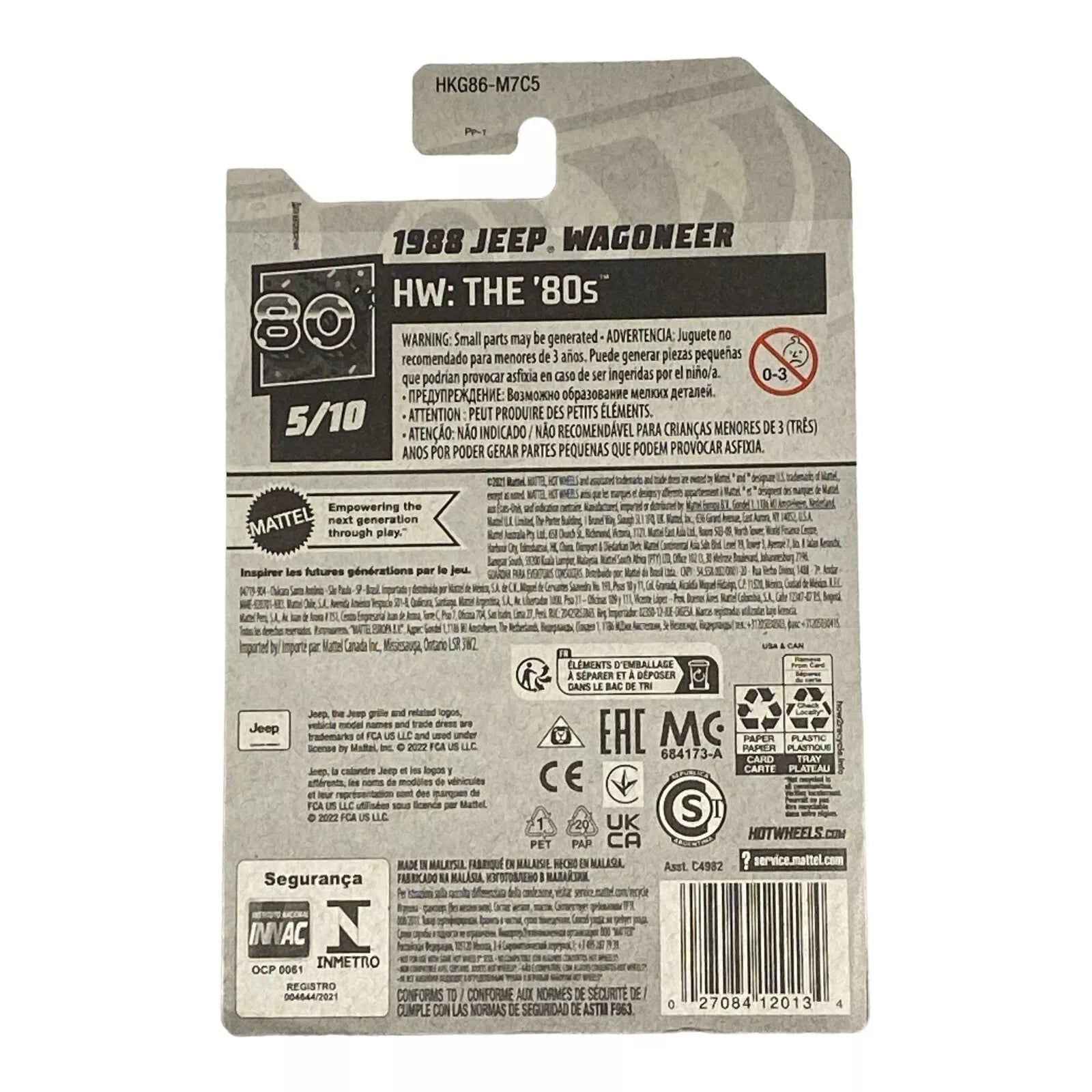 Hot Wheels 1988 Jeep Wagoneer - The 80's Series 5/10