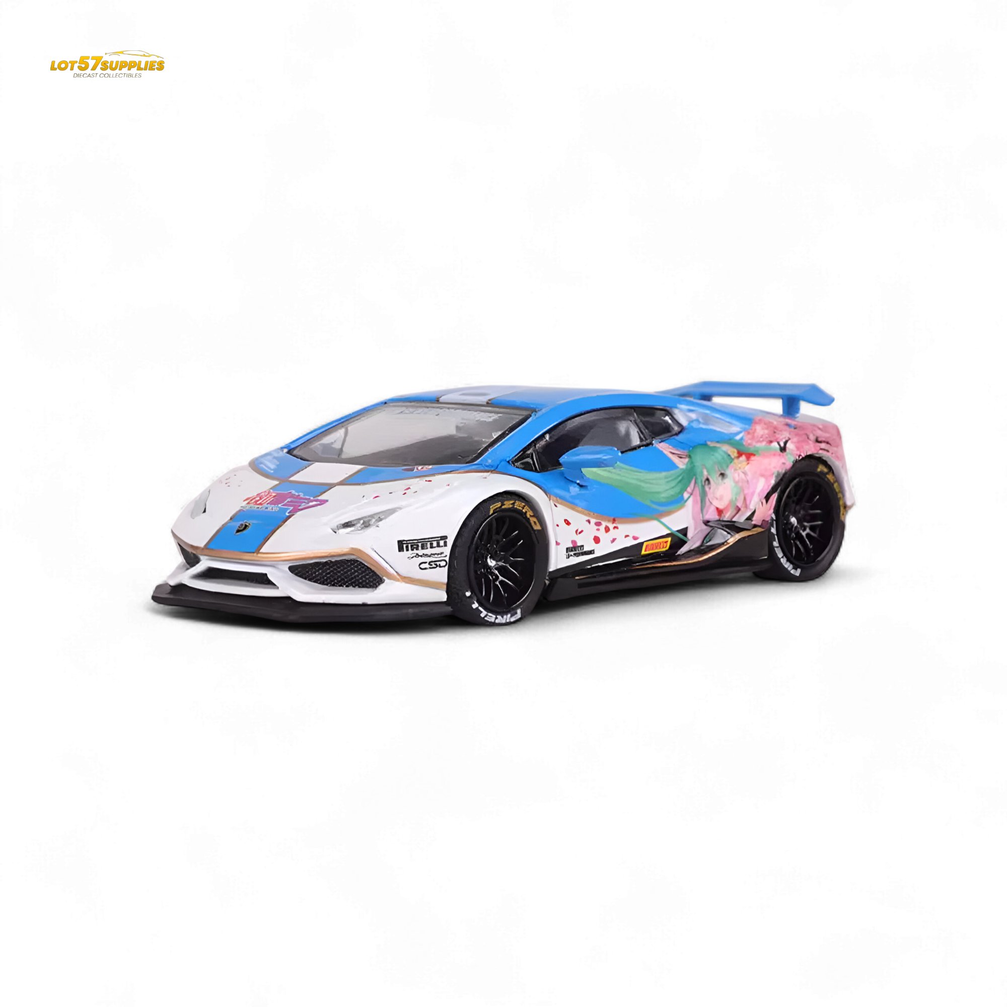 King Model Lamborghini Huracan LP610 LB 1.0 Hatsune Blue 1:64