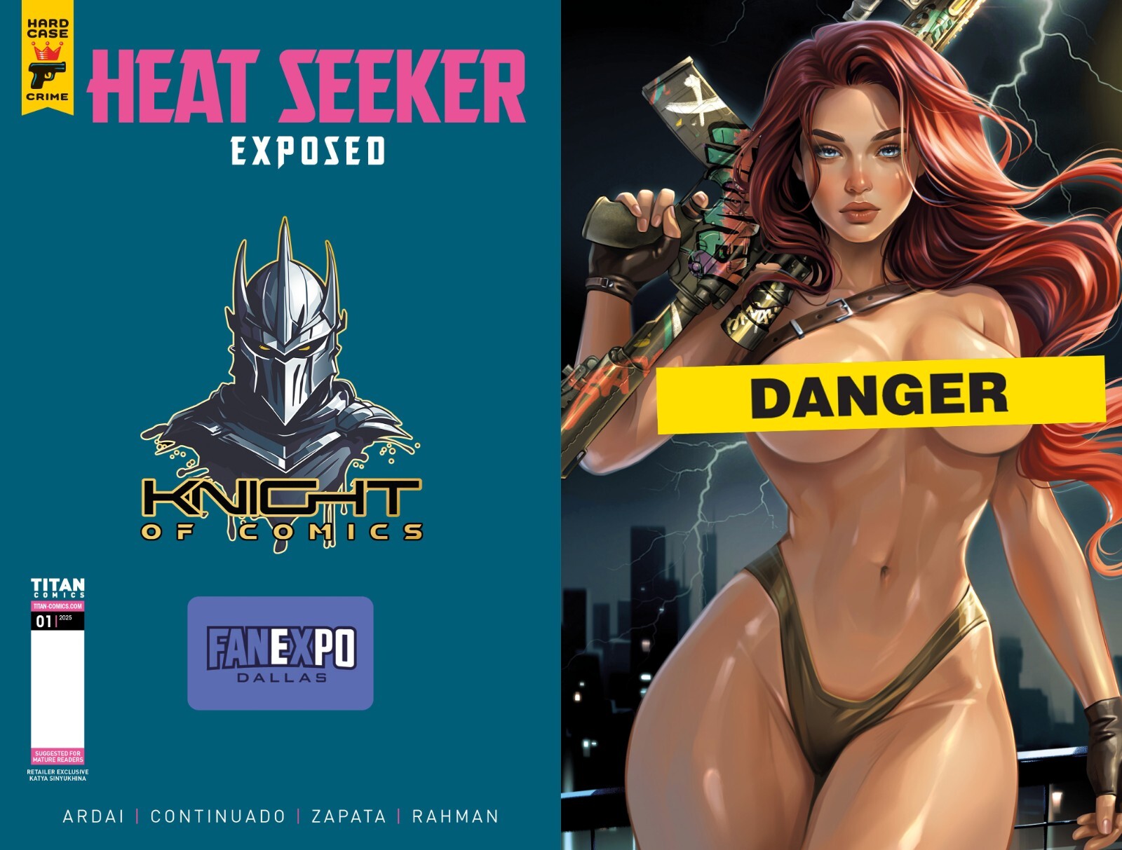 HEAT SEEKER EXPOSED #1 - KATYA SINYUKHINA VIRGIN VARIANT COVER B FANEXPO DALLAS