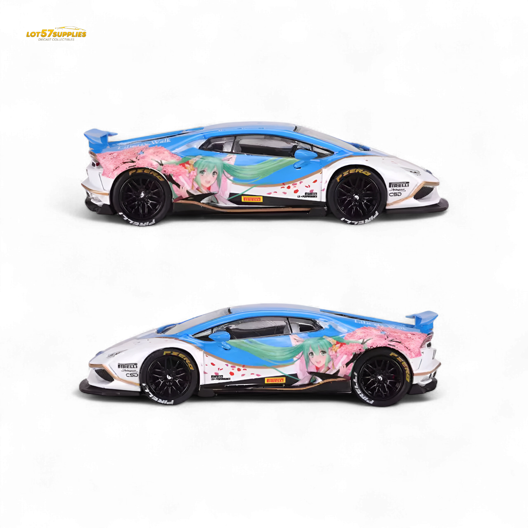 King Model Lamborghini Huracan LP610 LB 1.0 Hatsune Blue 1:64