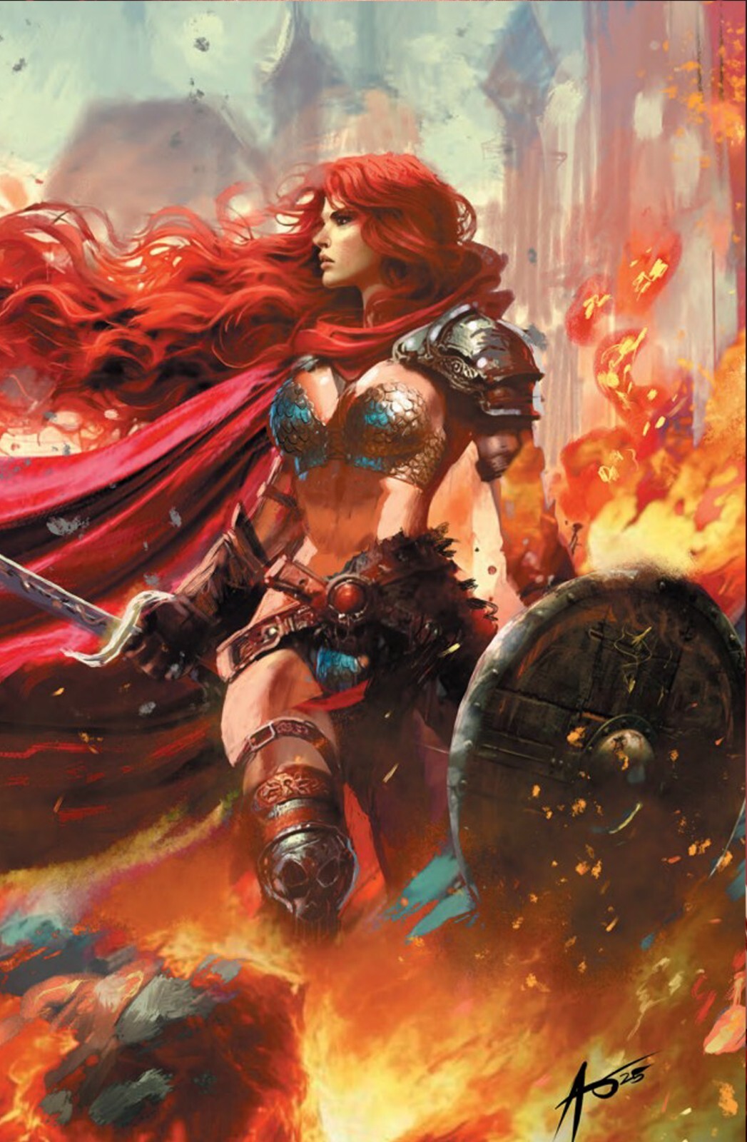 RED SONJA NOIR #1 - RUDY AO VIRGIN VARIANT WRAPAROUND COVER A HEROESCON EXCLUSIV