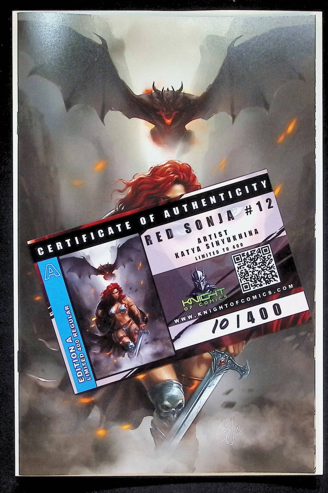 RED SONJA #12 - KATYA SINYUKHINA COVER A SDCC 2024 EXCLUSIVE +COA LTD 400 NM+