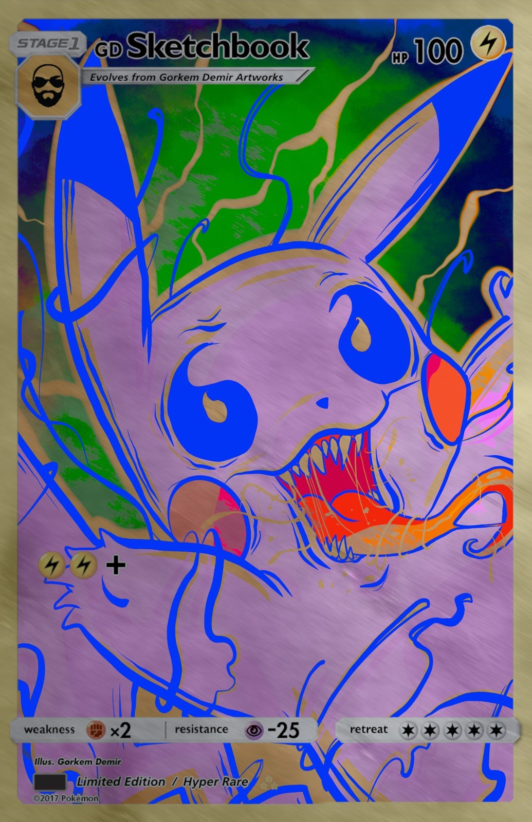 GORKEM DEMIR SKETCHBOOK - PIKAMIZED COVER B METAL VARIANT NYCC 2025 EXCLUSIVE