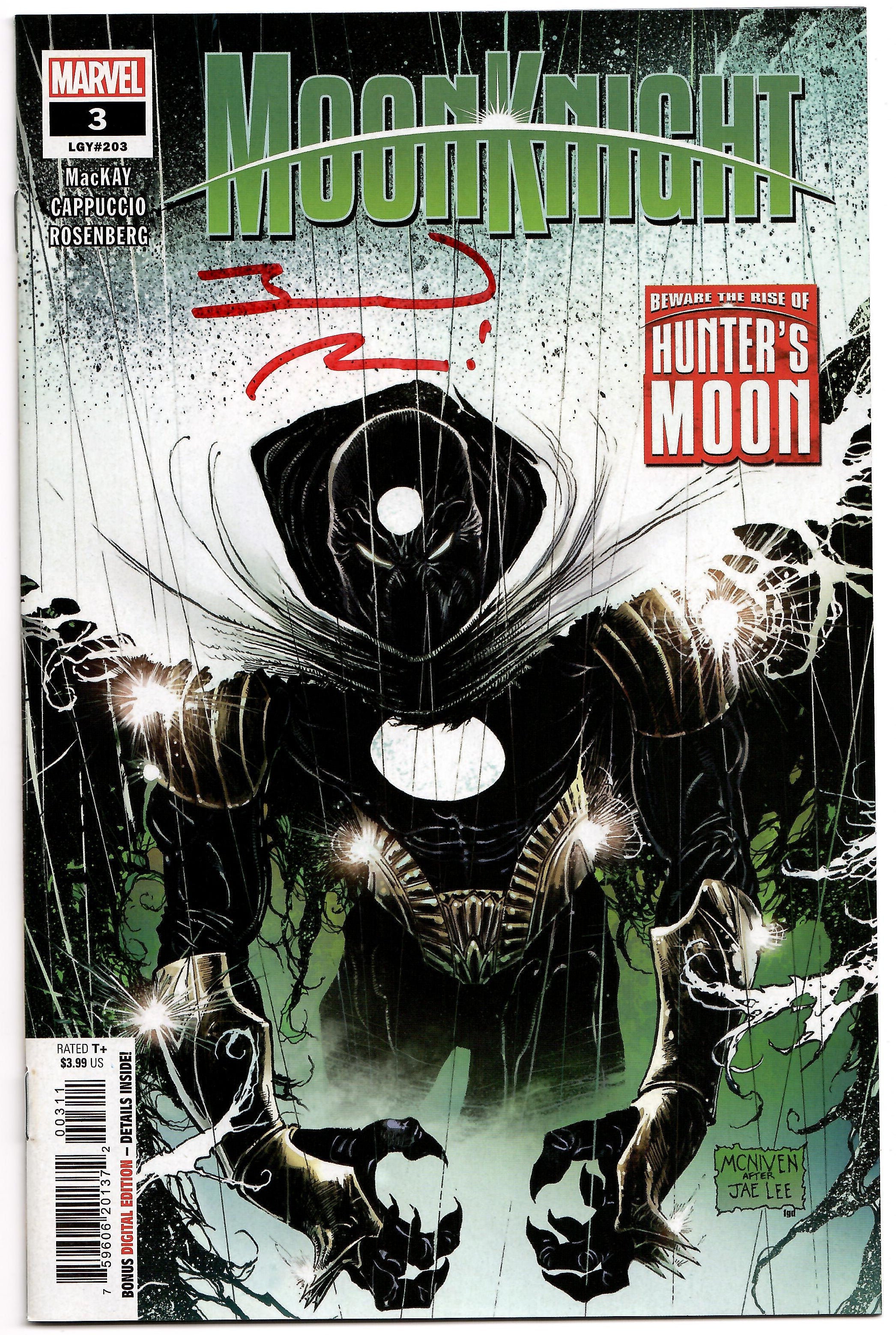 Moon Knight #3 A Marvel 2021 Steve McNiven SIGNED Jed MacKay