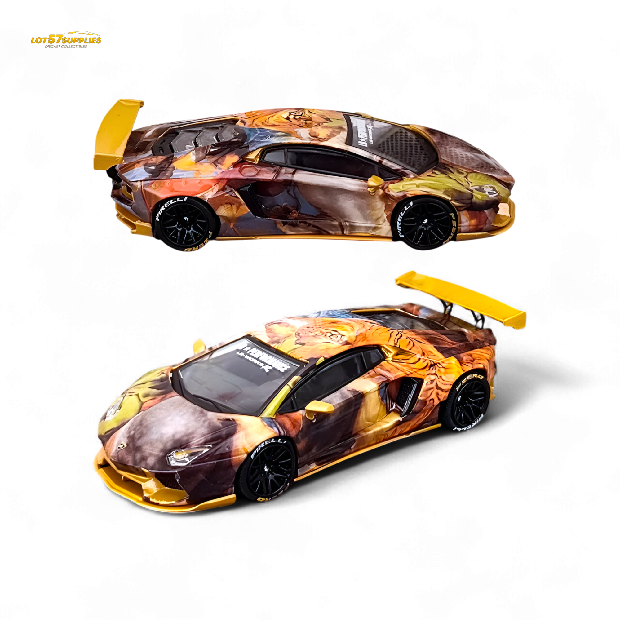 King Model Lamborghini Aventador LP700-4 LB 1.0 Tiger Racing Sports 1:64