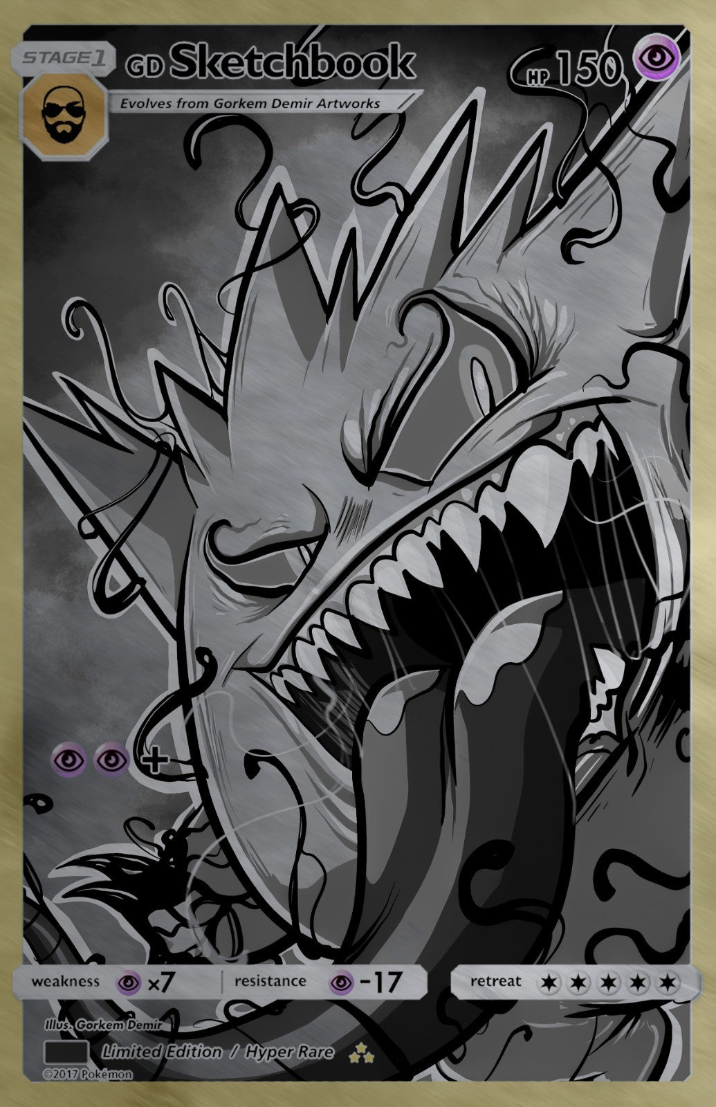 GORKEM DEMIR SKETCHBOOK - GENGAMIZED COVER C METAL VARIANT NYCC 2025 EXCLUSIVE