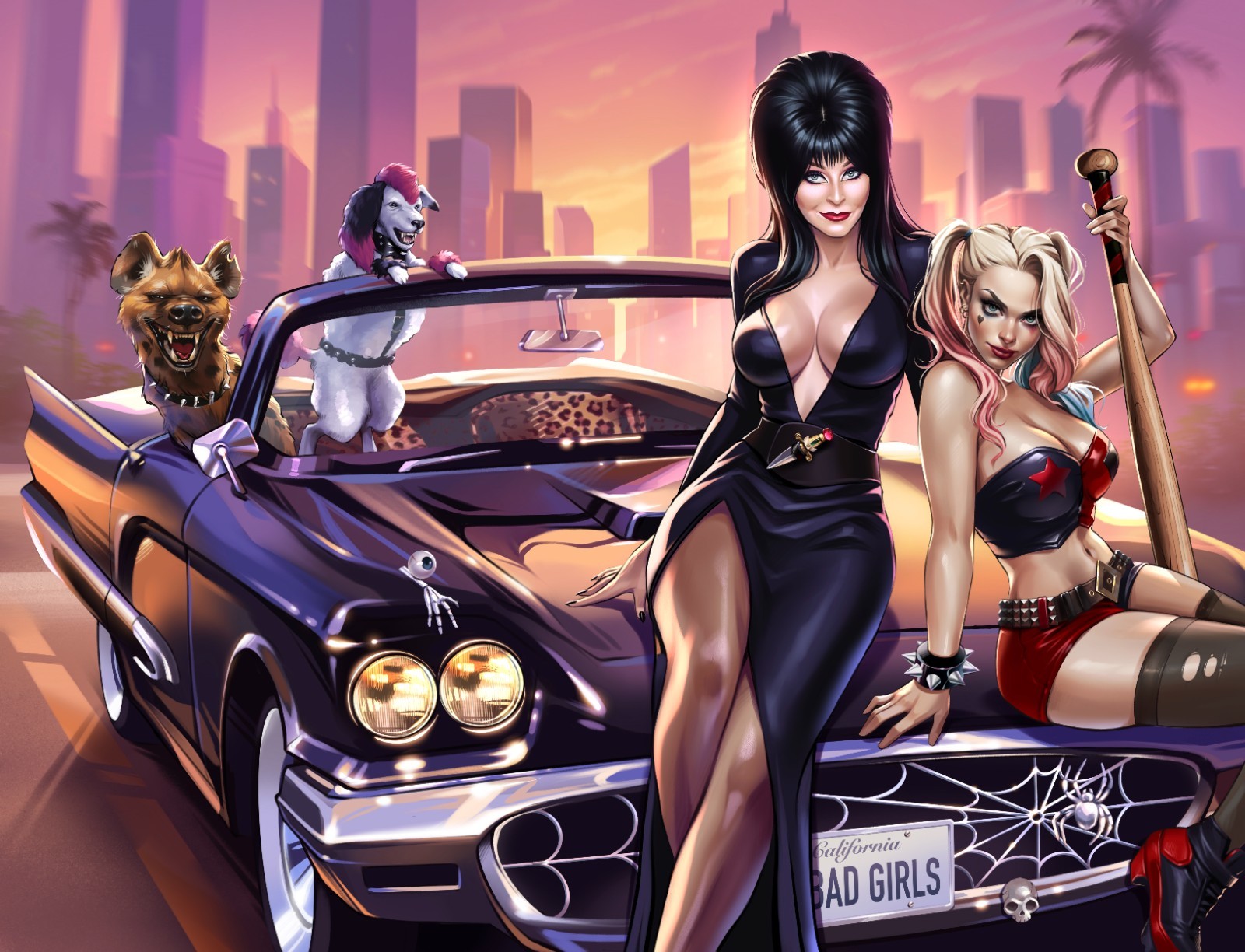 HARLEY QUINN X ELVIRA #1 - KATYA SINYUKHINA COVER A WRAPAROUND NYCC 2025