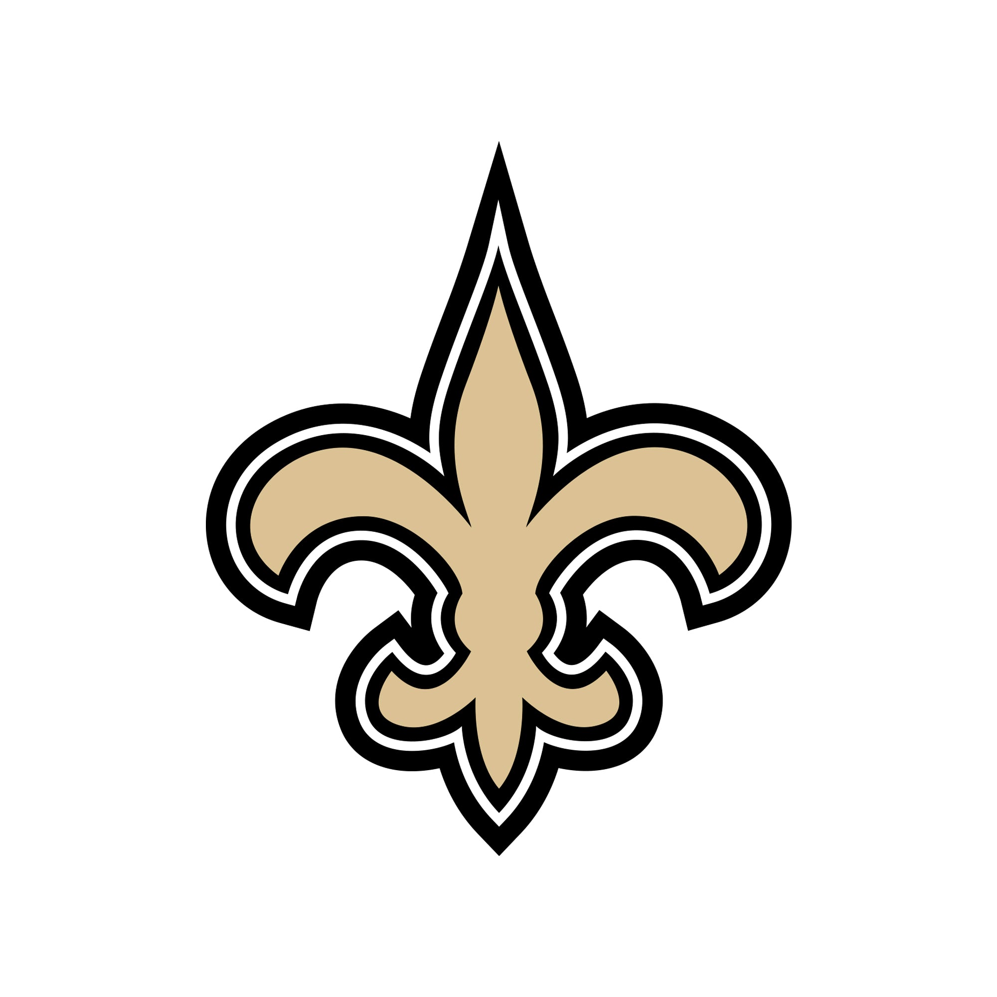 New Orleans Saints - 5 Logo Minis (Mixed Sizes) - Official NFL - Reusable Vinyl Decals
