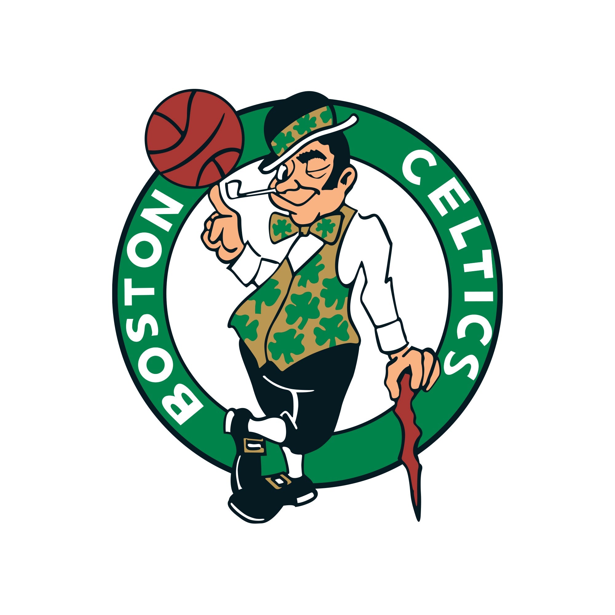 Boston Celtics - 5 Logo Minis (Mixed Sizes) - Official NBA - Reusable Vinyl Decals