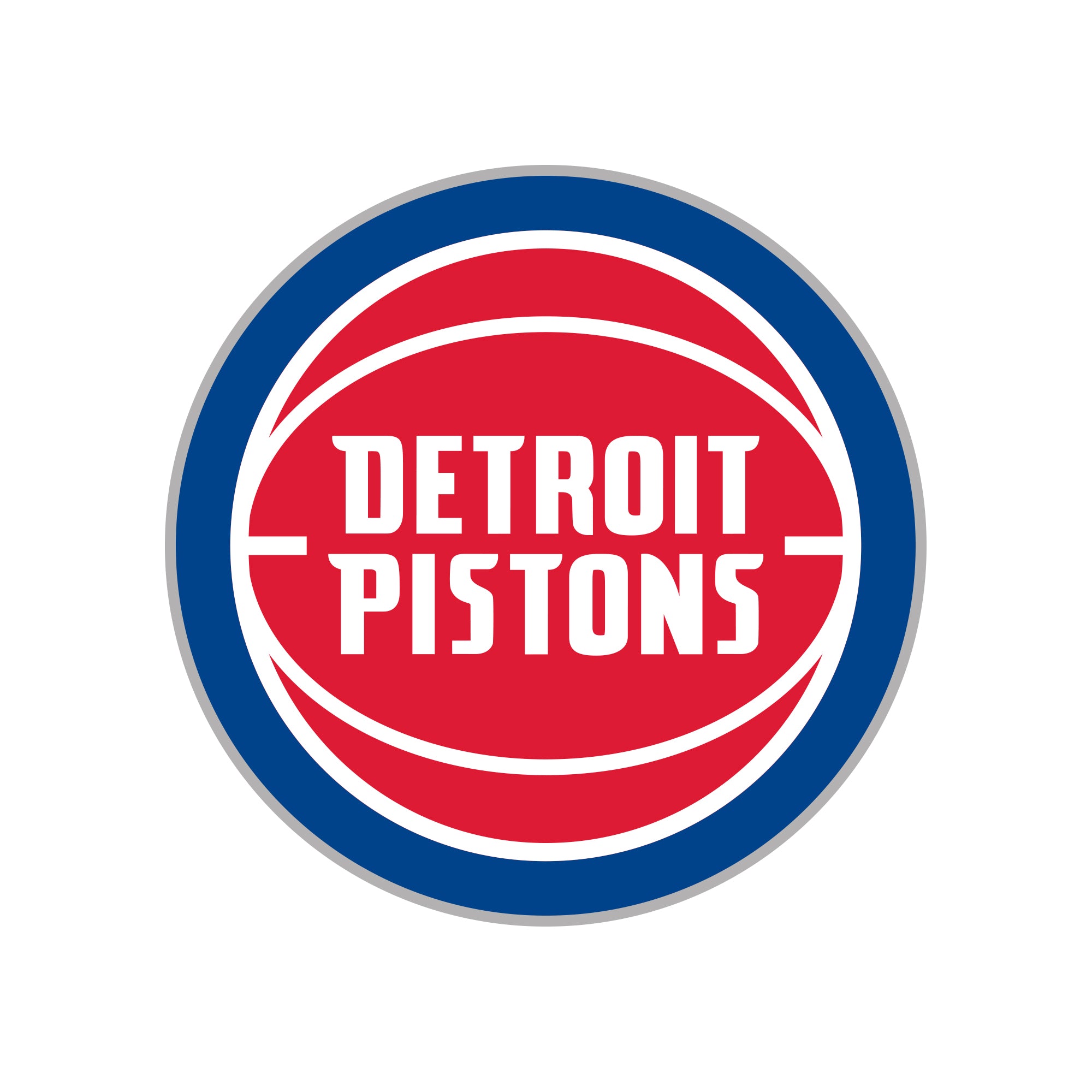 Detroit Pistons - 5 Logo Minis (Mixed Sizes) - Official NBA - Reusable Vinyl Decals