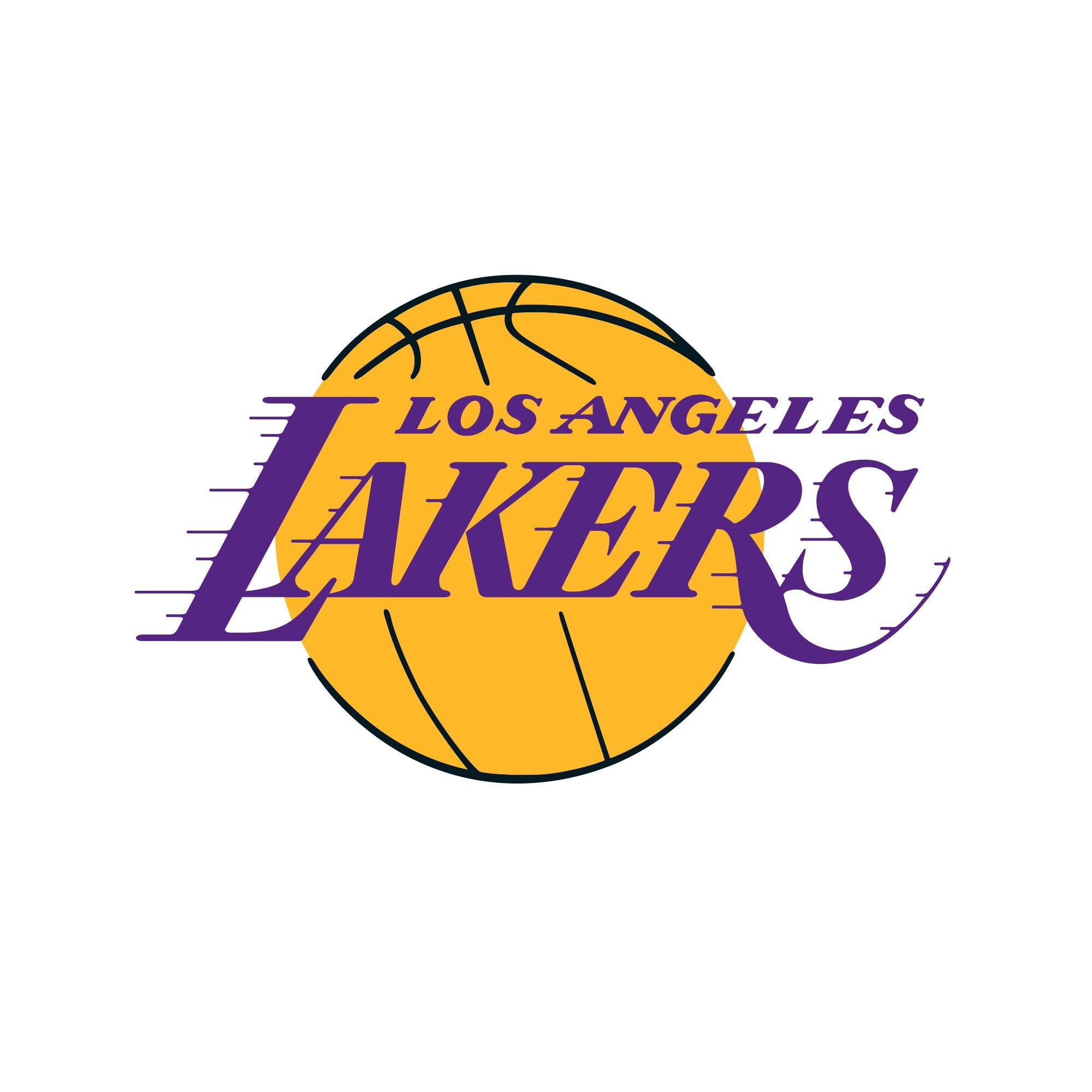 Los Angeles Lakers - 5 Logo Minis (Mixed Sizes) - Official NBA - Reusable Vinyl Decals