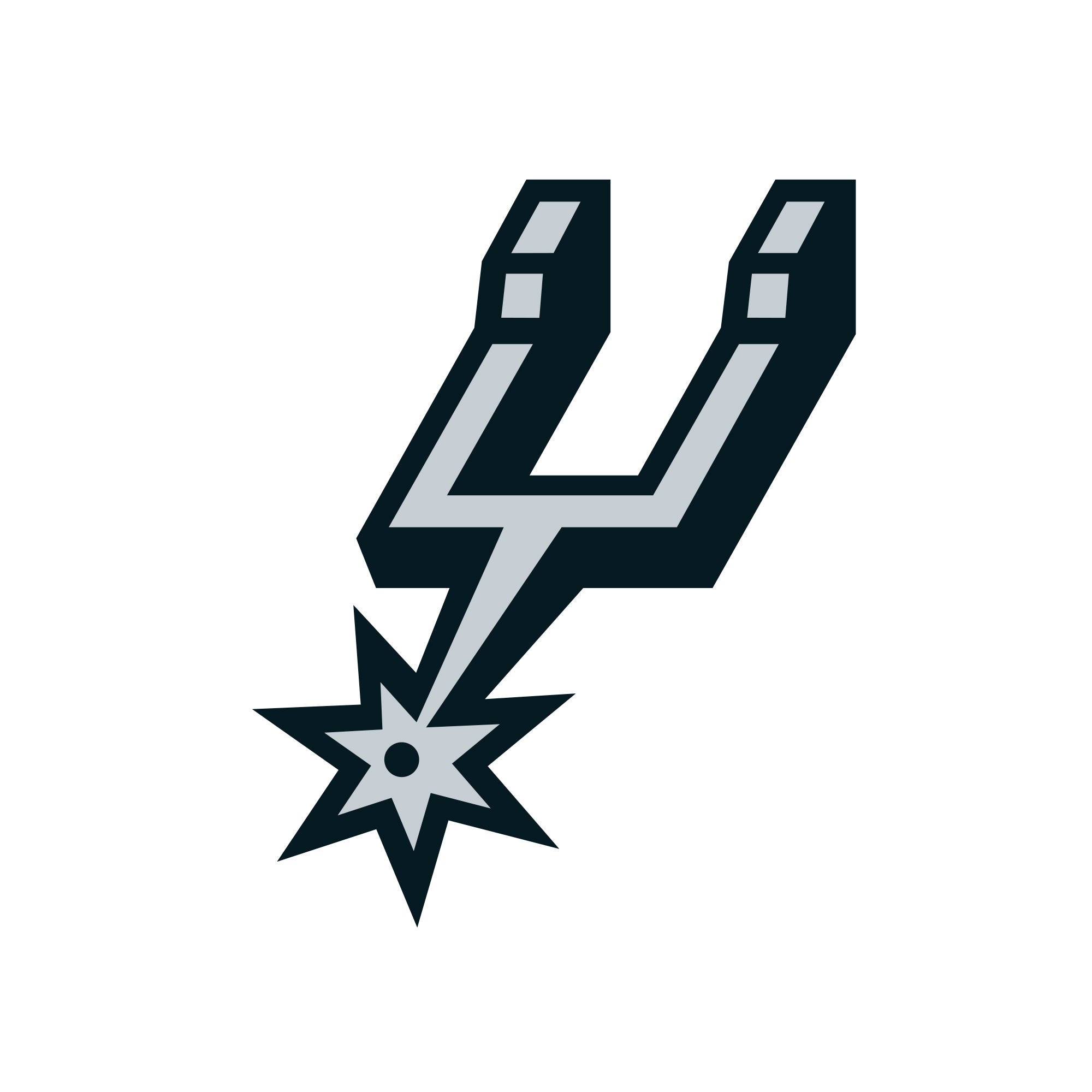 San Antonio Spurs - 5 Logo Minis (Mixed Sizes) - Official NBA - Reusable Vinyl Decals