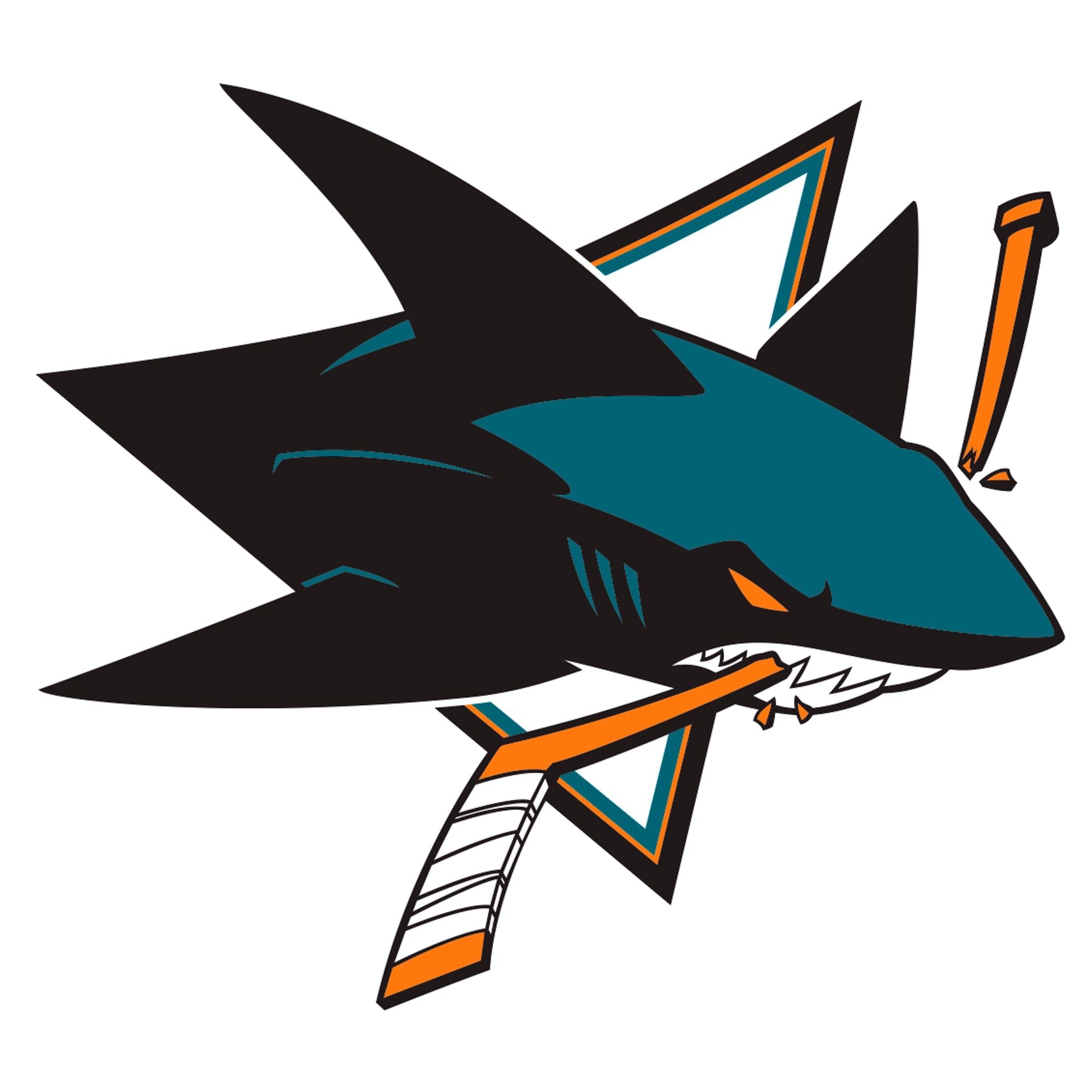 San Jose Sharks - 5 Logo Minis (Mixed Sizes) - Official NHL - Reusable Vinyl Decals